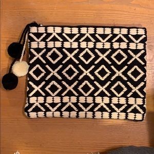 Sole Society Bags - Sole Society Bronte Pom embroidered clutch pouch Sole Society Bags - Sole Society Bronte Pom embroidered clutch pouch